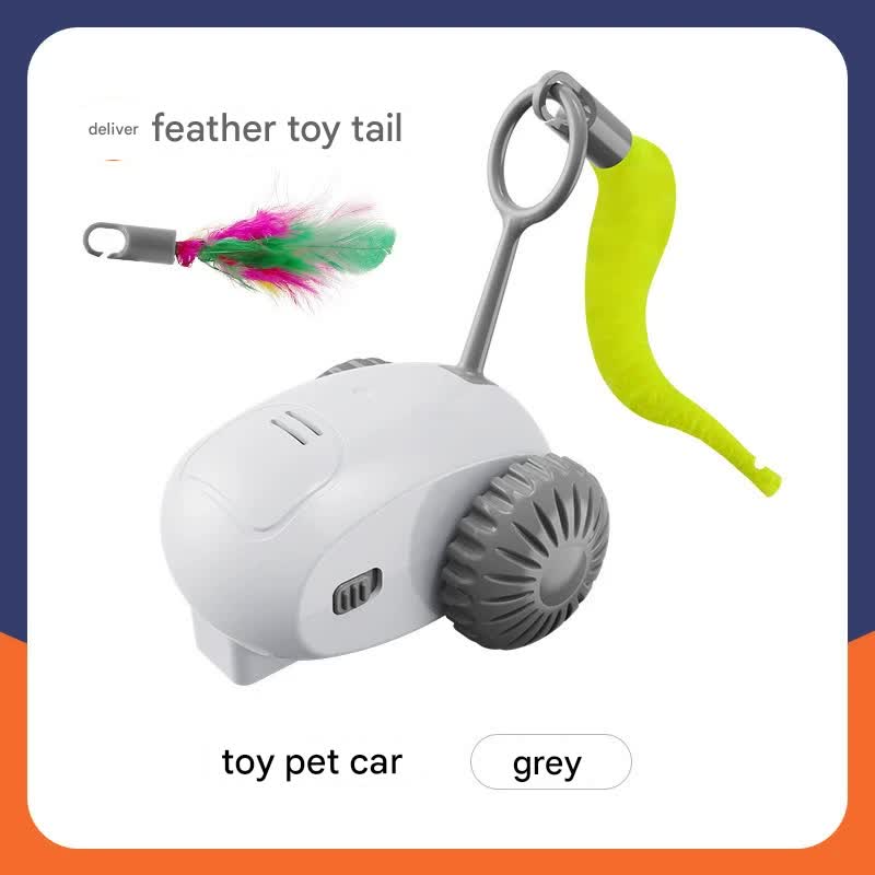 Interactive Smart Cat Toy Car - (Grey)