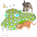 Interactive Cat Toys Rechargeable Hide and Seek Play Mat Green