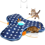 Dark Blue Interactive Cat Play Tunnel & Hunting Cover