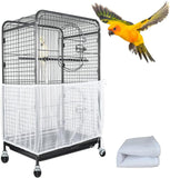 S White Large Bird Cage Seed Catcher Net Cover