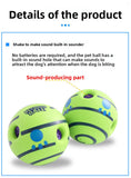 2 Pack Interactive Dog Giggle Ball Set Green Wobble Sound Toy & White Glow in the Dark Luminous Ball