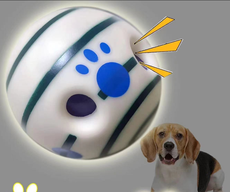 2 Pack Interactive Dog Giggle Ball Toy Wobble Sound Fetch Toy