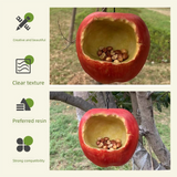 Realistic Apple Shaped Bird Feeder Creative Ornament