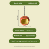 Realistic Apple Shaped Bird Feeder Creative Ornament