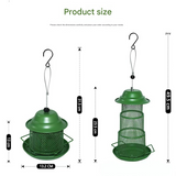 Metal Hanging Bird Feeder 3-Tier Mesh Design Weatherproof Outdoor Wild Bird