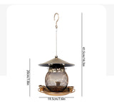 Whimsical Owl-Shaped Hanging Metal Bird Feeder