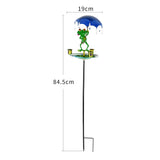 Decorative Metal Frog Bird Feeder