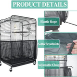 XXL Black Star Large Bird Cage Seed Catcher Net Cover