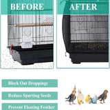 XXL Black Star Large Bird Cage Seed Catcher Net Cover