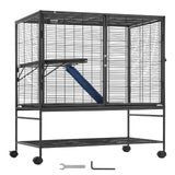 VEVOR 39" 2-Tier Metal Rolling Ferret Cage with Tray and Ramp
