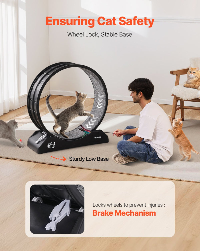 VEVOR Cat Exercise Wheel - 31.5 inch - Black