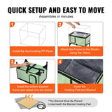 VEVOR Elevated Heated Cat House - Green (Large)