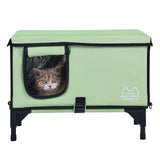 VEVOR Elevated Heated Cat House - Green (Large)
